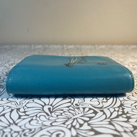 le saunda blue leather cute and romantic trifold wallet - Picture 6 of 16